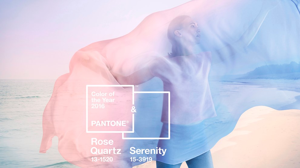 Die Farben des Jahres von Pantone: Rose Quartz und Serenity. (Foto: Pantone)
